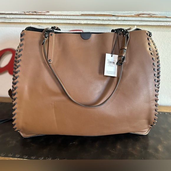 🔥One of a Kind🔥 Coach Dreamer Tote 52 With Tattoo x Chelsea Champlain GloveTan - Picture 5 of 15